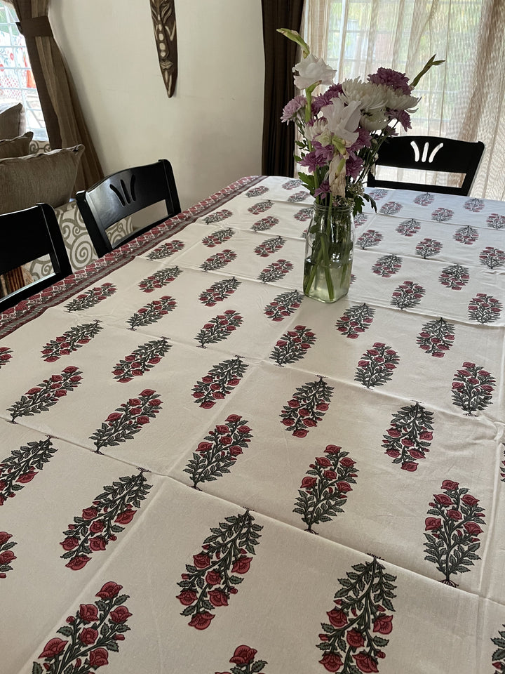 Jaipuri 6 Seater Cotton Table Cover - 8021