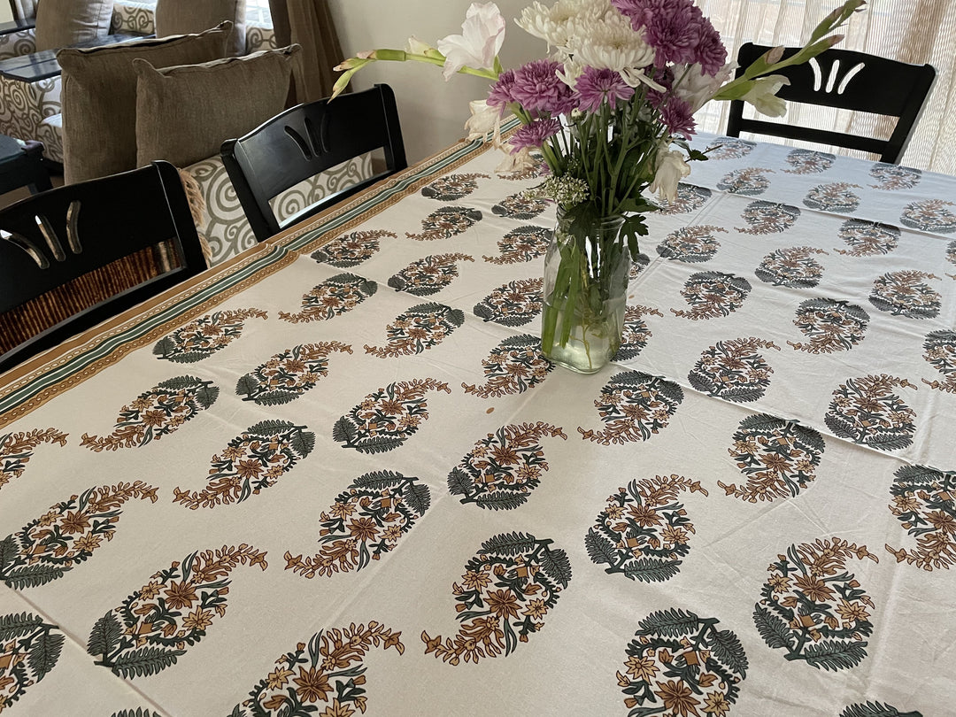 Jaipuri 6 Seater Cotton Table Cover - 8025