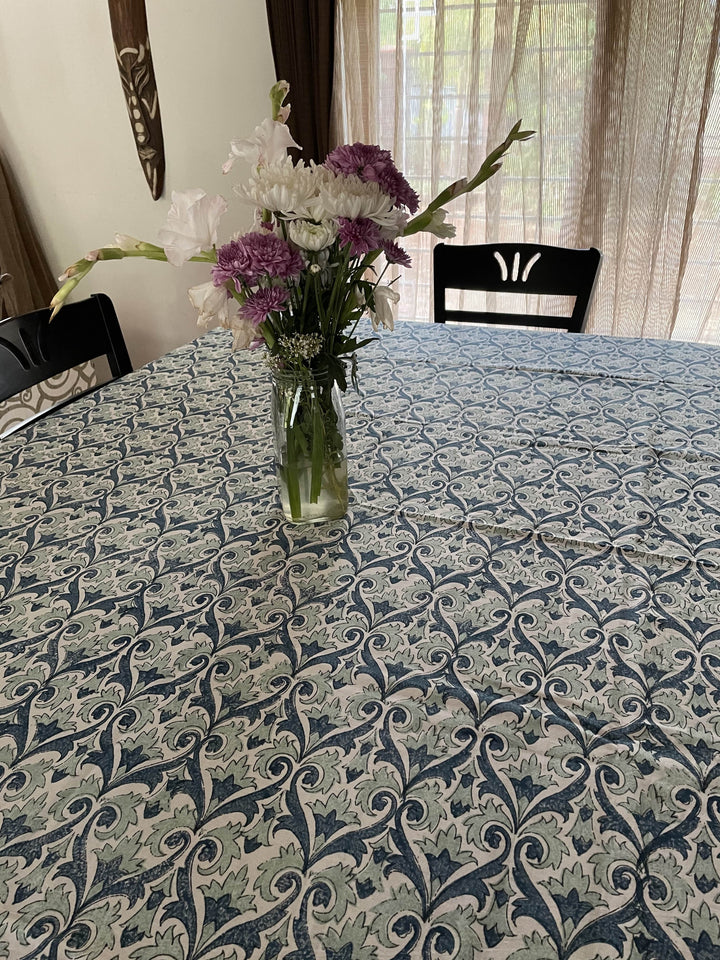 6 Seater Table Cover & Table Runner (13 x 72 inches) Combo Set - 126