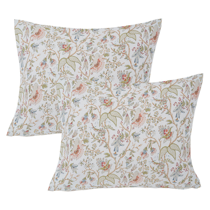 Blossoms Cotton Double Bedsheet - Peach