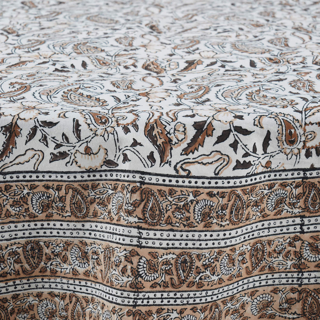 Jaipuri Hand Block Printed Round 100% Cotton Table Cover - 01