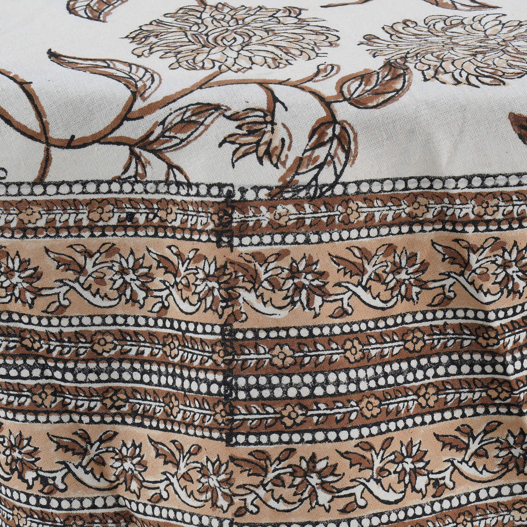 Jaipuri Hand Block Printed Round 100% Cotton Table Cover - 10