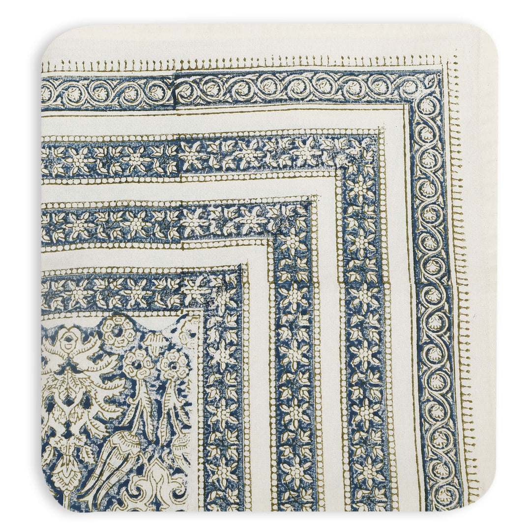 Jaipuri Square Cotton Table Cover - 8180