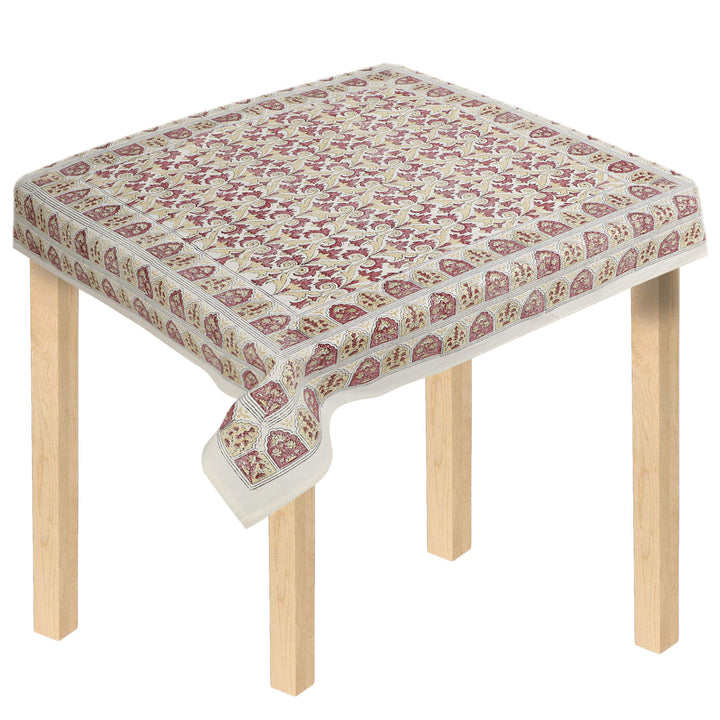 Jaipuri Square Cotton Table Cover - 8176