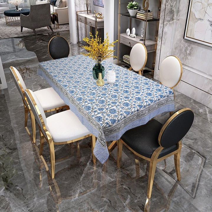 Jaipuri 6 Seater Cotton Dining Table Cover - 8190