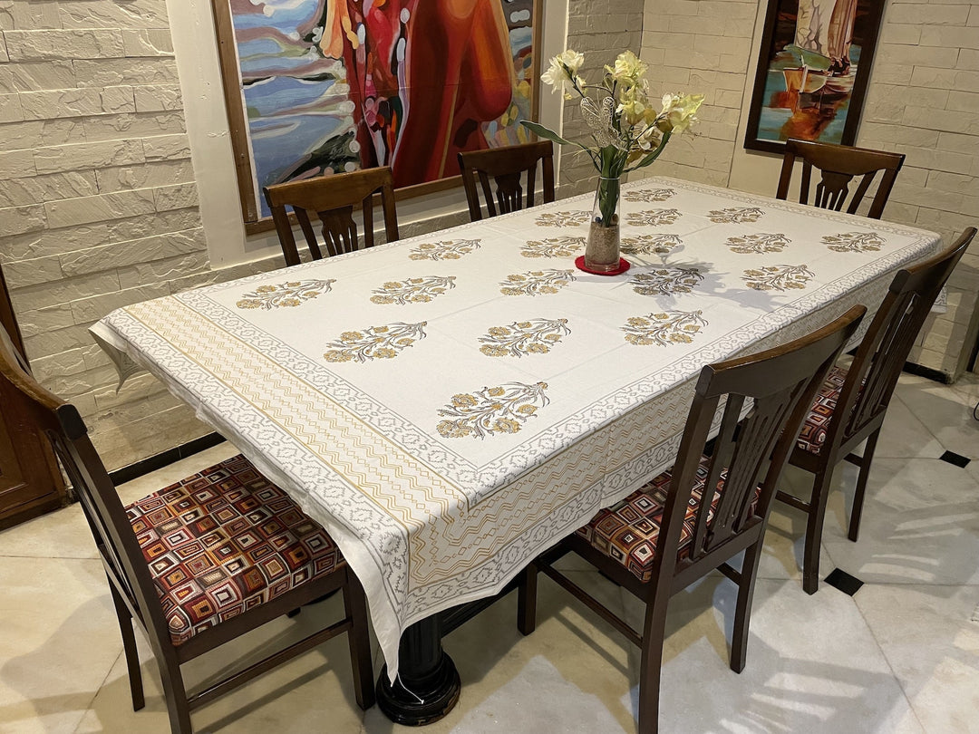 Jaipuri 4 Seater Cotton Table Cover - 100