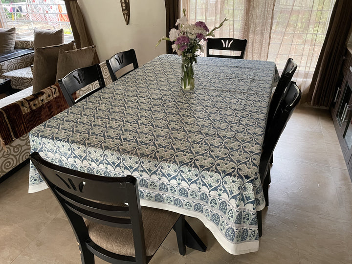 Jaipuri 4 Seater Cotton Table Cover - 106