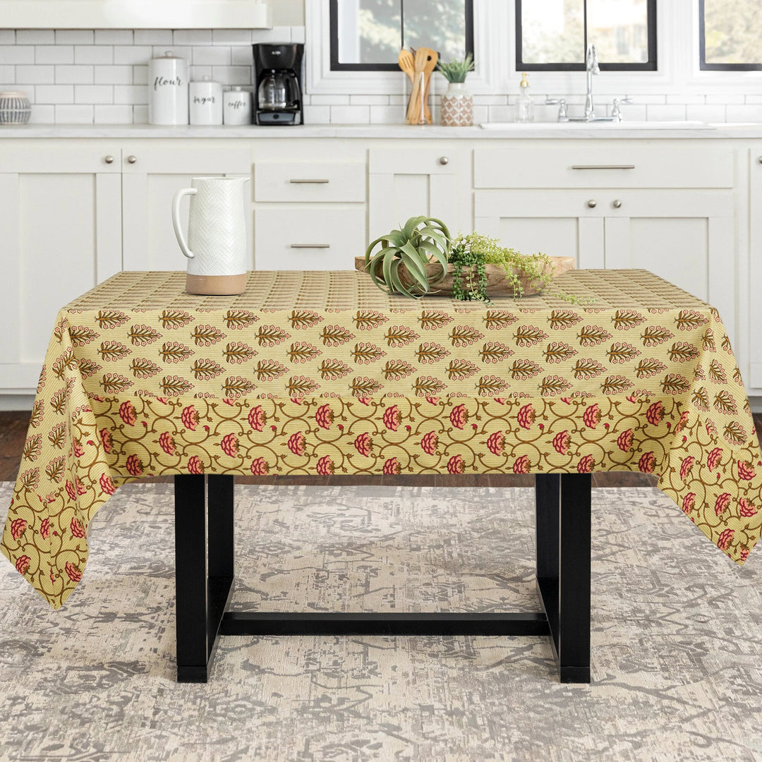 Jaipuri Square Cotton Table Cover - 111