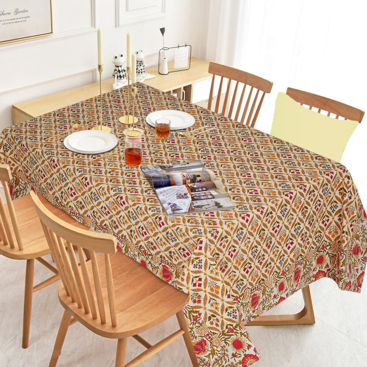 Jaipuri Square Cotton Table Cover - 108