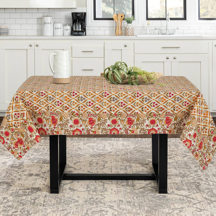 Jaipuri Square Cotton Table Cover - 108