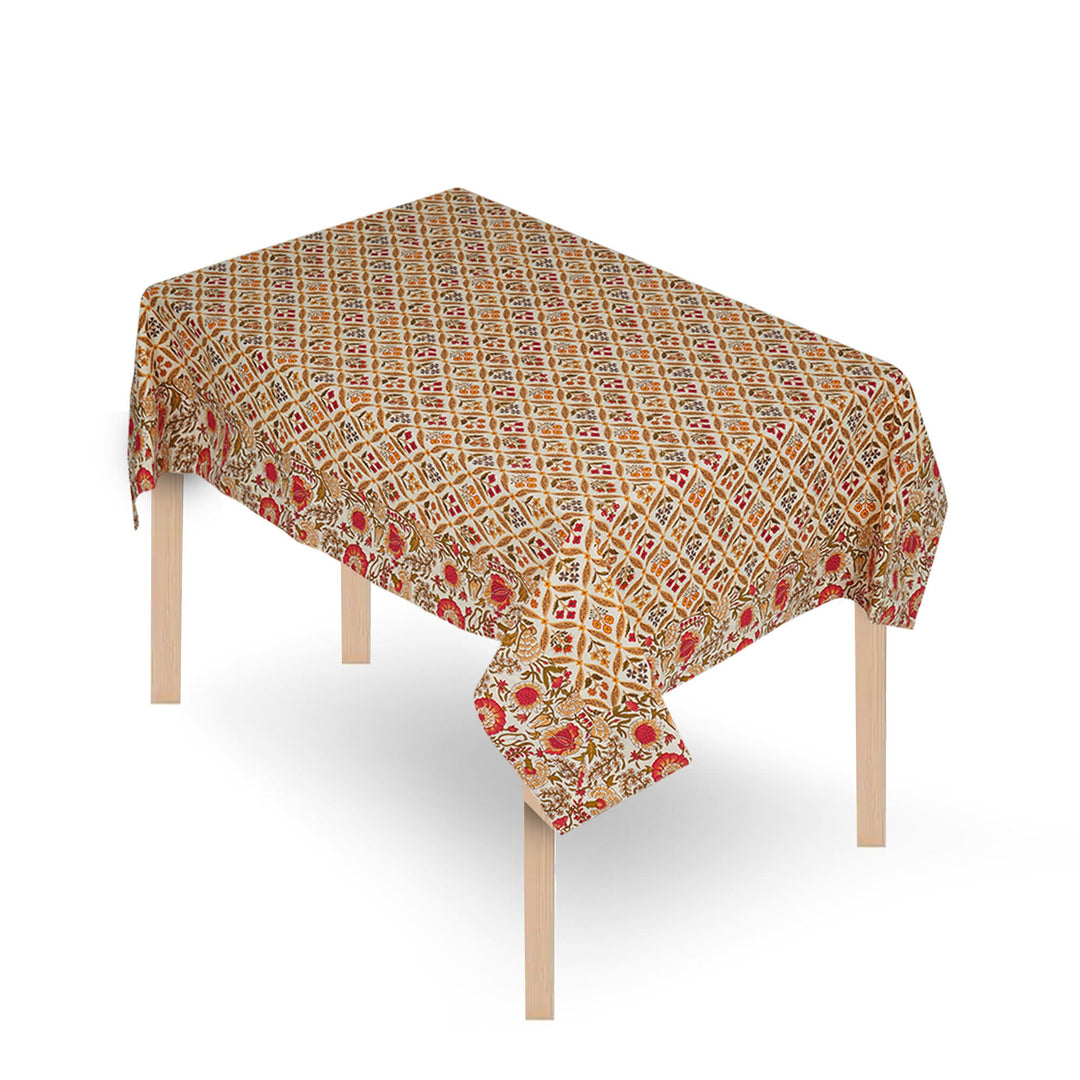 Jaipuri Square Cotton Table Cover - 108