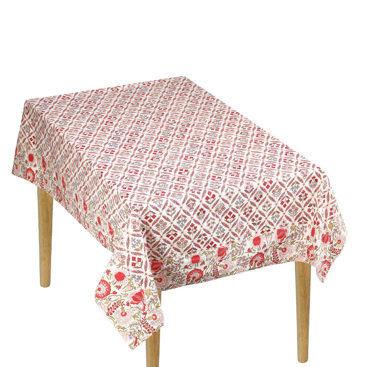 Jaipuri 4 Seater Cotton Table Cover - 122