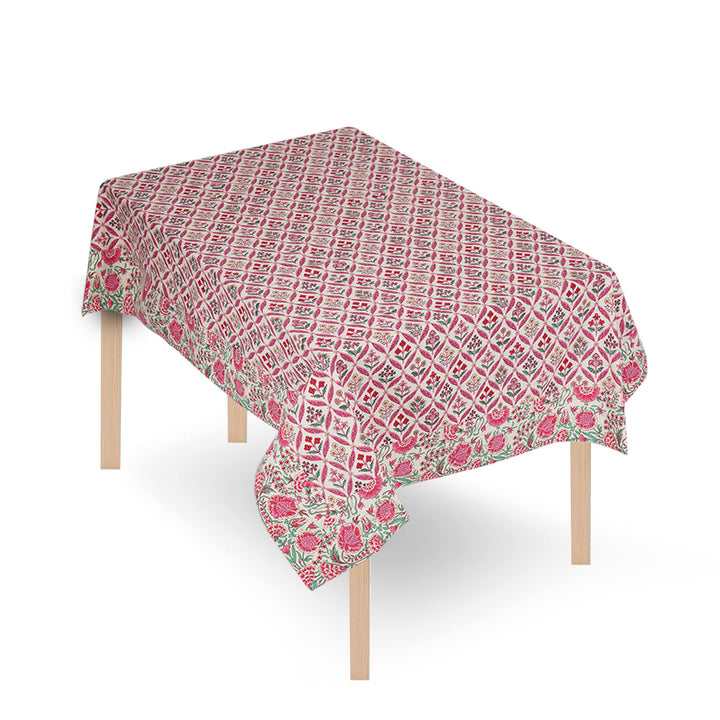 Jaipuri 4 Seater Cotton Table Cover - 123