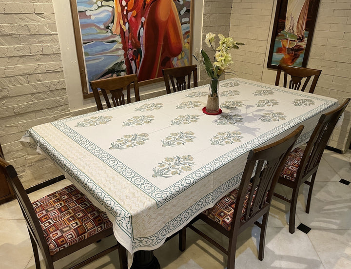 Jaipuri 6 Seater Cotton Table Cover - 100