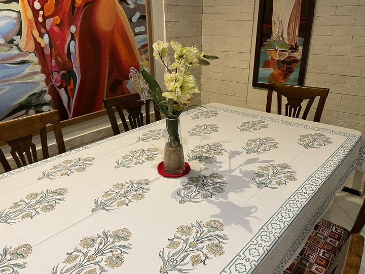 Jaipuri 6 Seater Cotton Table Cover - 100