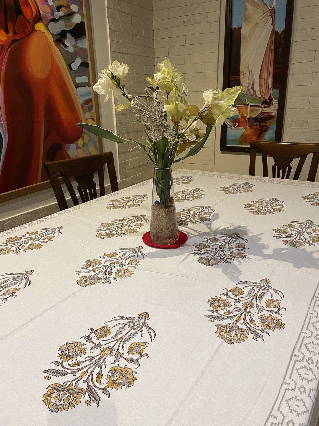 Jaipuri 6 Seater Cotton Table Cover - 101