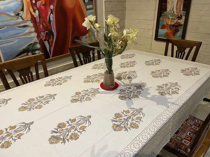 Jaipuri 6 Seater Cotton Table Cover - 101
