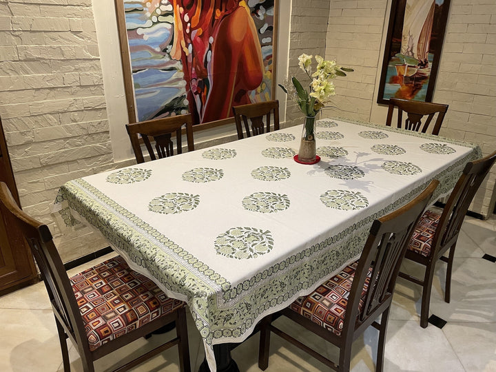 Jaipuri 6 Seater Cotton Table Cover - 111