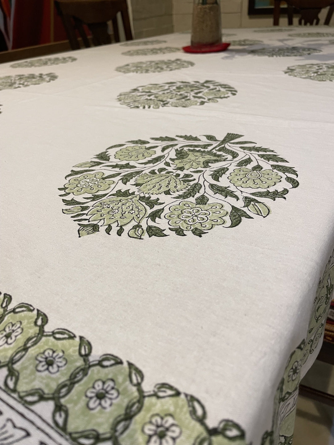 Jaipuri 6 Seater Cotton Table Cover - 111