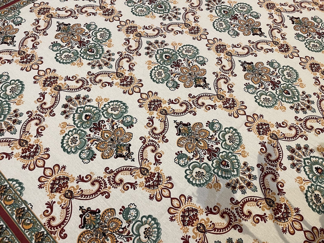 Jaipuri 6 Seater Cotton Table Cover - 127