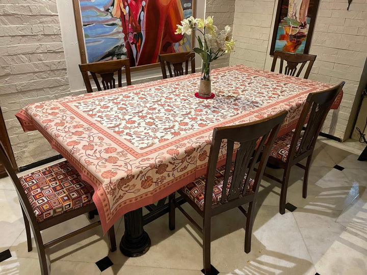 Jaipuri 6 Seater Cotton Table Cover - 134