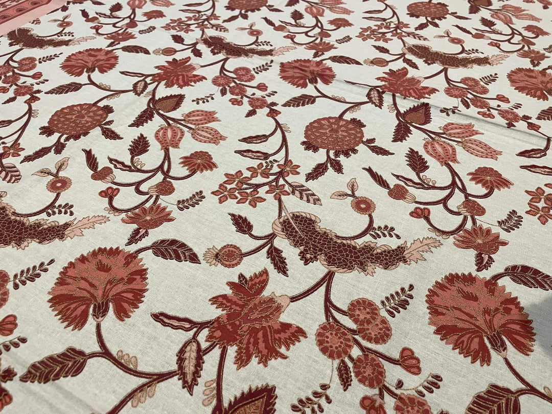 Jaipuri 6 Seater Cotton Table Cover - 134