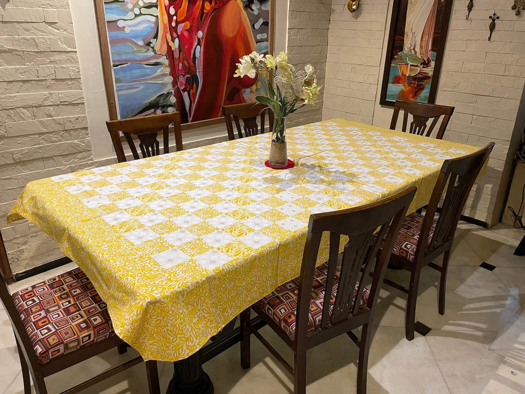 Jaipuri 6 Seater Cotton Table Cover - 138