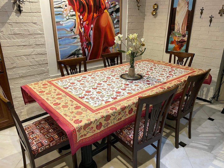 Jaipuri 6 Seater Cotton Table Cover - 146