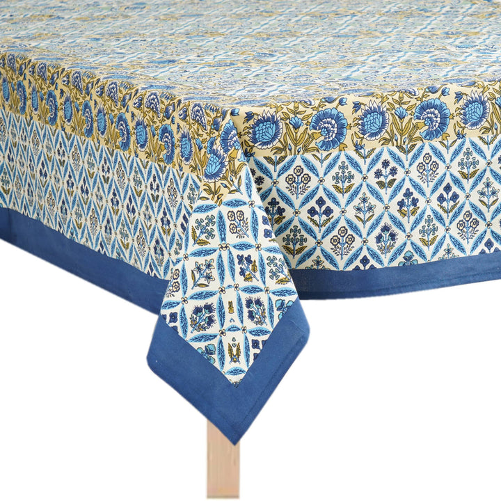 Jaipuri 6 Seater Cotton Dining Table Cover - 154