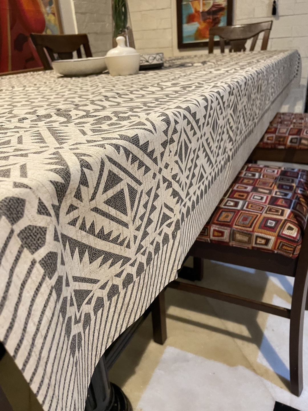 Jaipuri 6 Seater Cotton Table Cover - 158(60 x 90 inches)