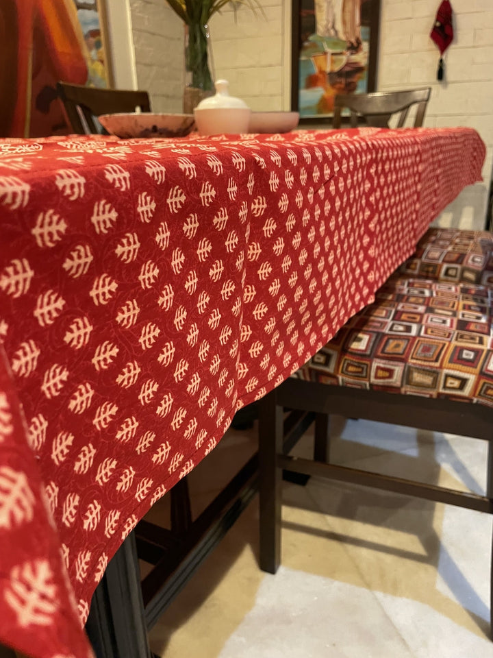 Jaipuri 6 Seater Cotton Table Cover - 161(60 x 90 inches)