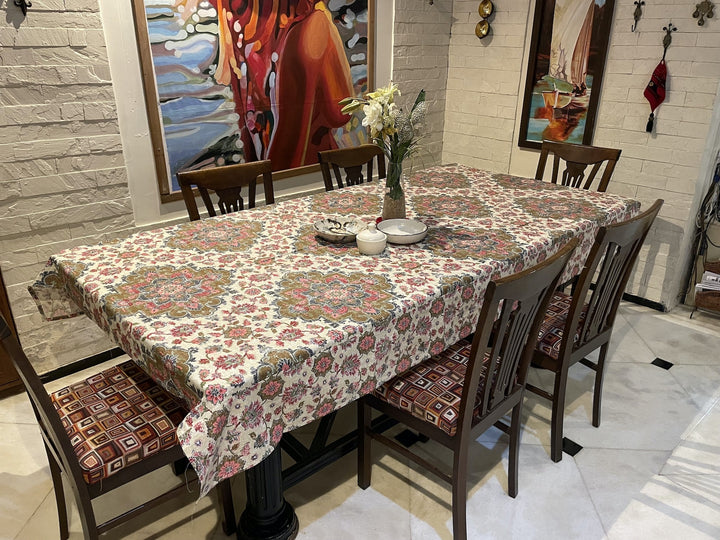 Jaipuri 6 Seater Cotton Table Cover - 164(60 x 90 inches)