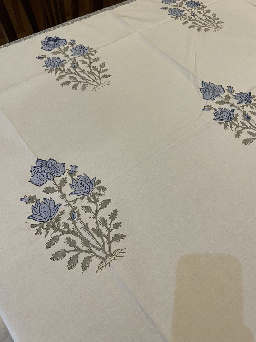 Jaipuri 6 Seater Cotton Table Cover - 165(60 x 90 inches)