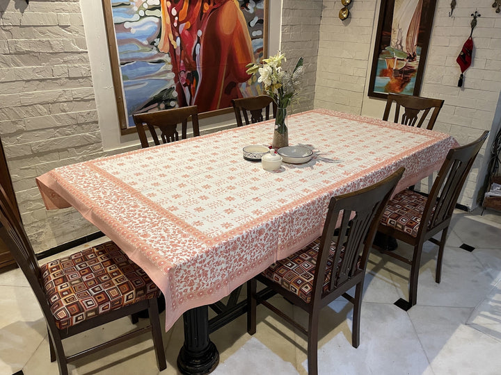 Jaipuri 6 Seater Cotton Table Cover - 168(60 x 90 inches)