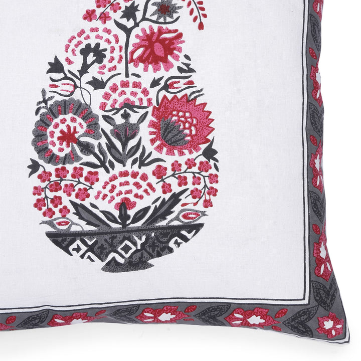 100% Cotton Hand-Block Printed Cushion Cover - 104