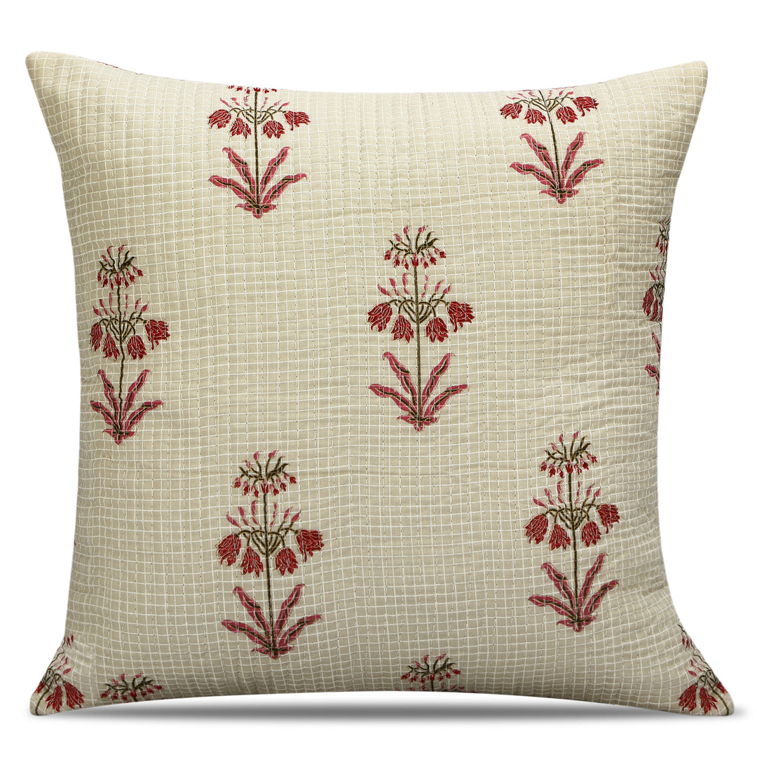 Quilted Ajrakh 100% Cotton Cushion Covers - 110 (16 x 16 inches)