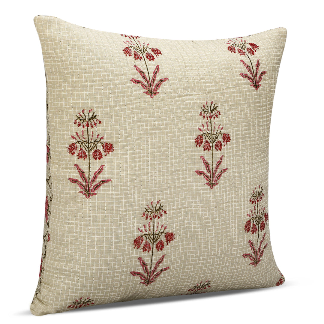 Quilted Ajrakh 100% Cotton Cushion Covers - 110 (16 x 16 inches)