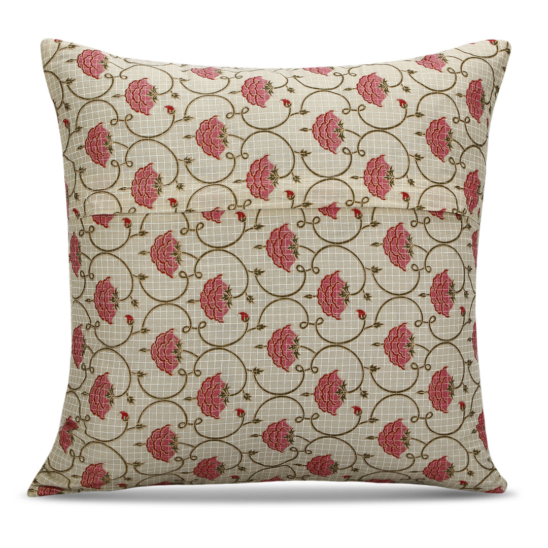 Quilted Ajrakh 100% Cotton Cushion Covers - 110 (16 x 16 inches)