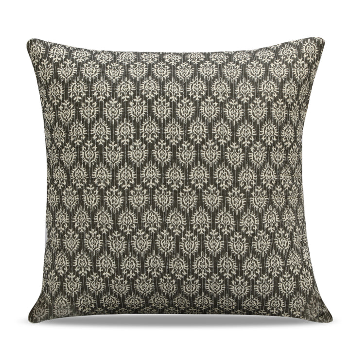 Quilted Ajrakh 100% Cotton Cushion Cover - 121 (16 x 16 Inches)