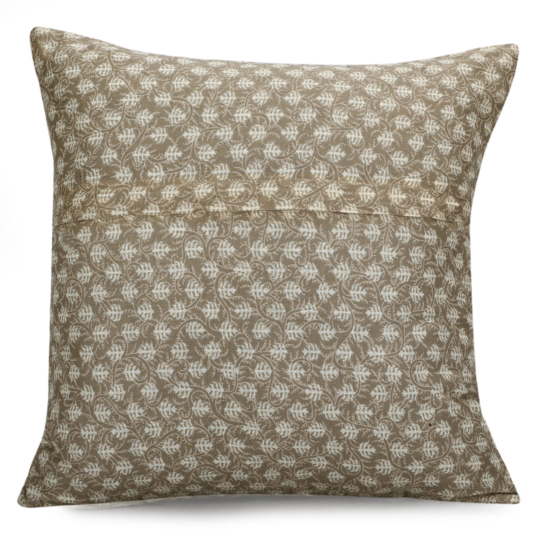 Quilted Ajrakh 100% Cotton Cushion Covers - 122 - (16 x 16 inches)