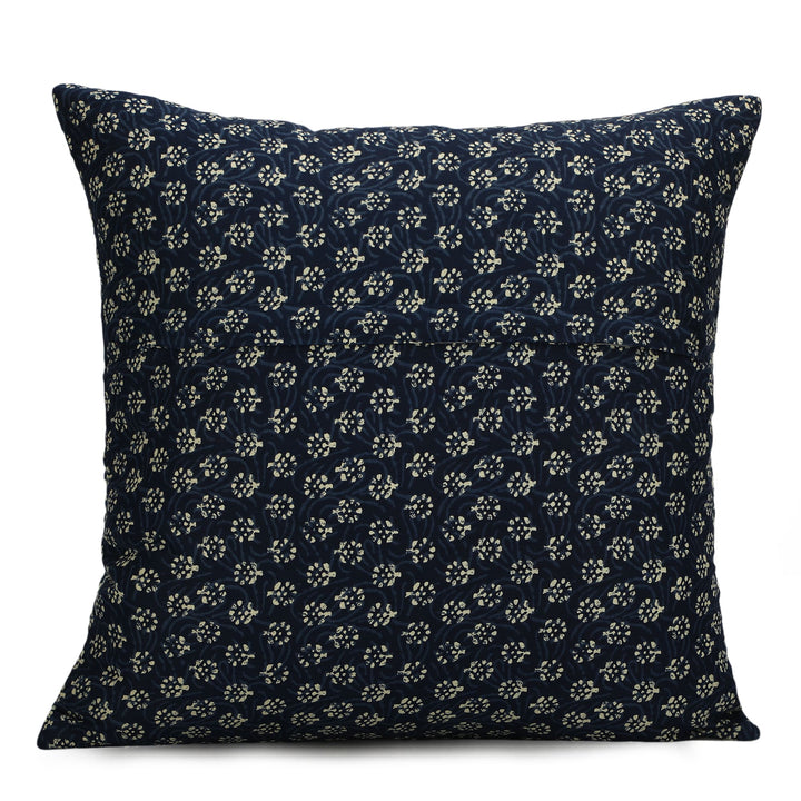 Quilted Ajrakh 100% Cotton Cushion Covers -123- (16 x 16 inches)