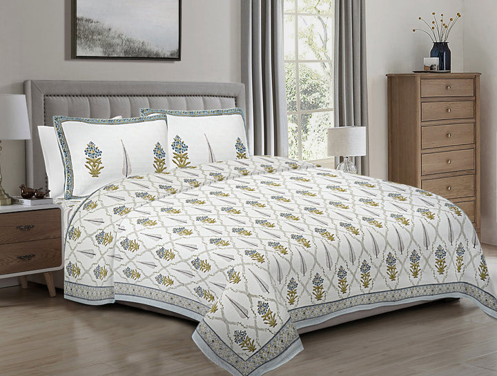 Sadabahaar Jaal Kingsize Bedsheet Set - 114