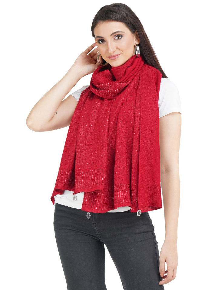 Crystal Border Knitted Stole - 109