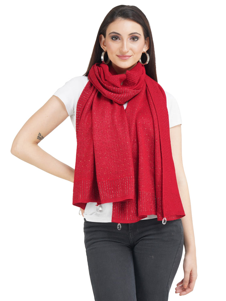 Crystal Border Knitted Stole - 109